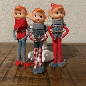 Set of three mini pixie elves